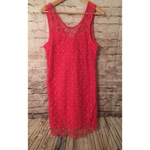 Mallory Crochet Pink Dress